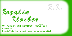 rozalia kloiber business card